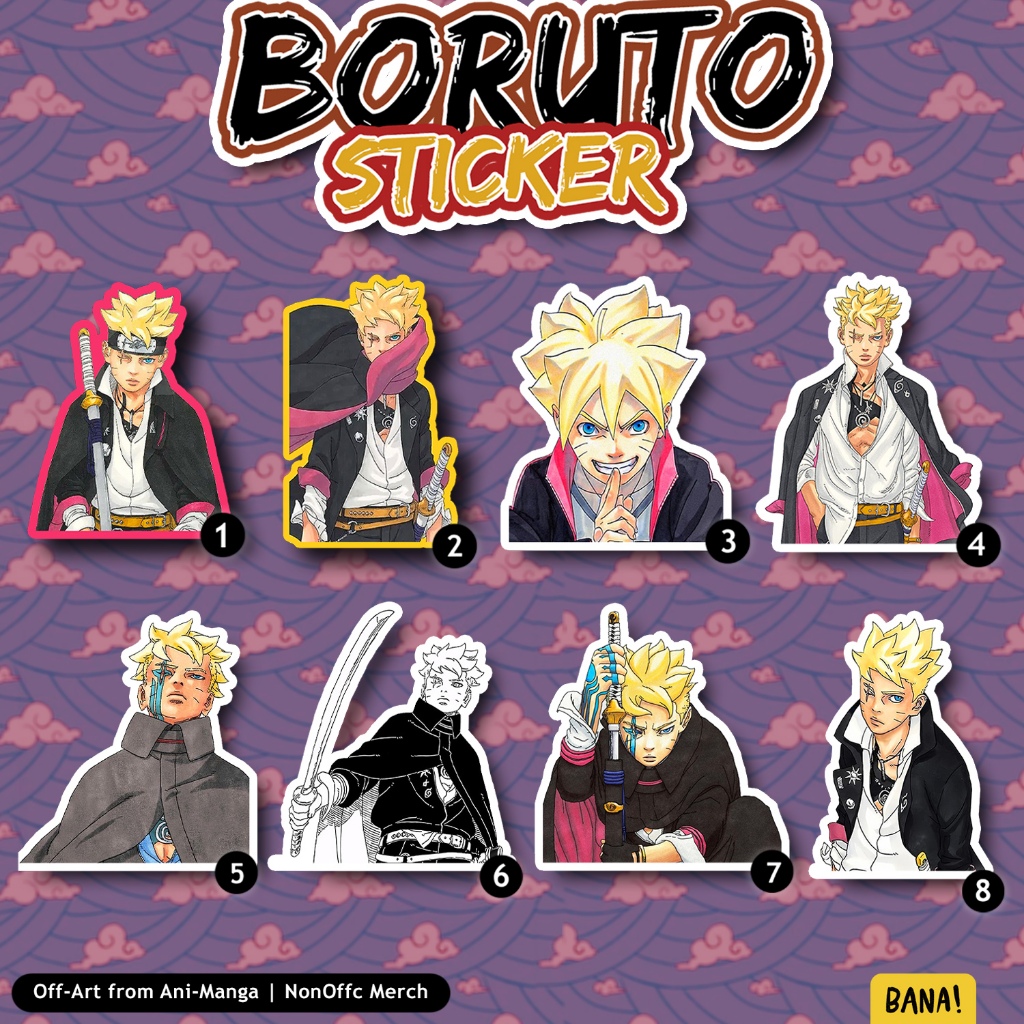 Stiker Boruto Two Blue Vortex BORUTO SARADA Stiker Anime Premium | BANA