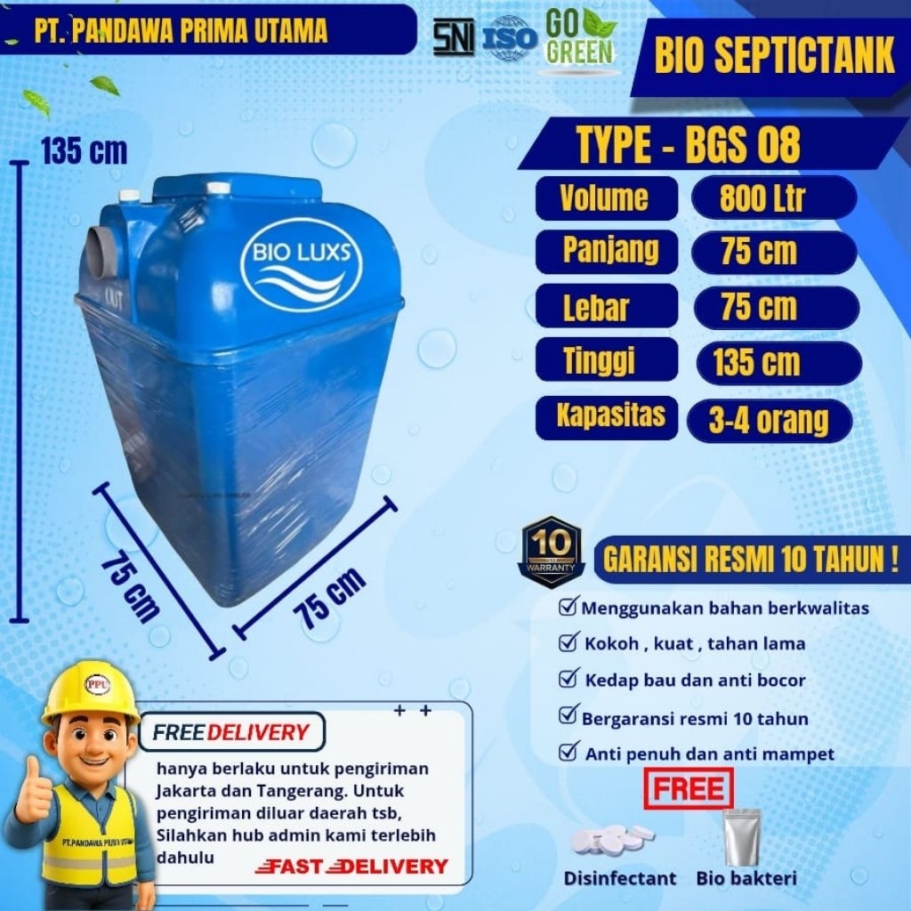 Septictank bio 800 Liter , Bio luxs, biotech, biofil Type BGS 800 Liter