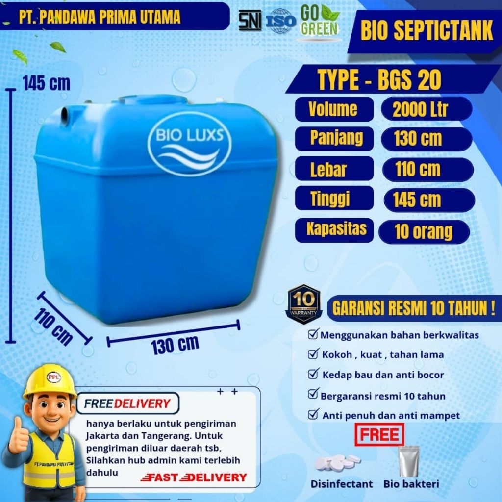 Septictank bio 2000 Liter , Bio luxs, biotech, biofil Type BGS 2000 Liter