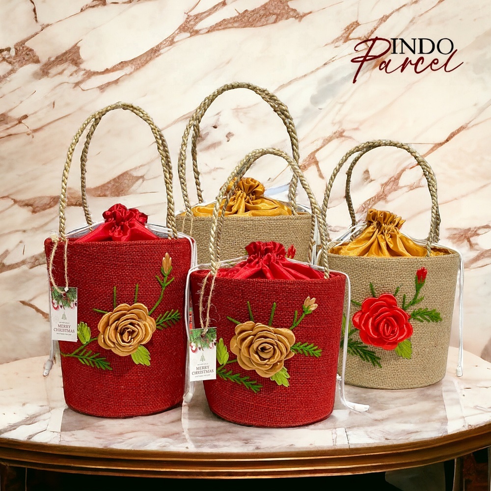 INDOPARCEL-Tas Parcel Goni Sulam Goodiebag Natal Goodiebag Imlek CNY  Goodiebag Lebaran Tas Hampers 