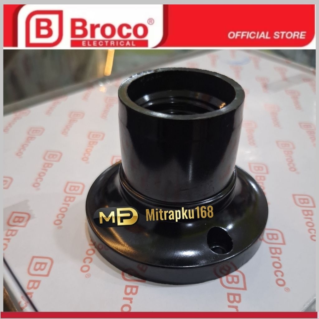 Broco Fiting Lampu Plafon E27 300W-250V Hitam 210L