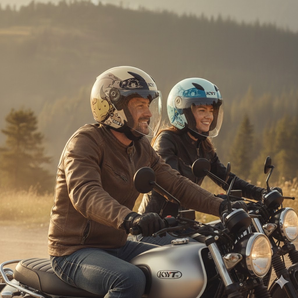 Helm KYT DJ MARU Motif Capybara Limited Edition KYT Helm Half Face ORI Garansi KYT