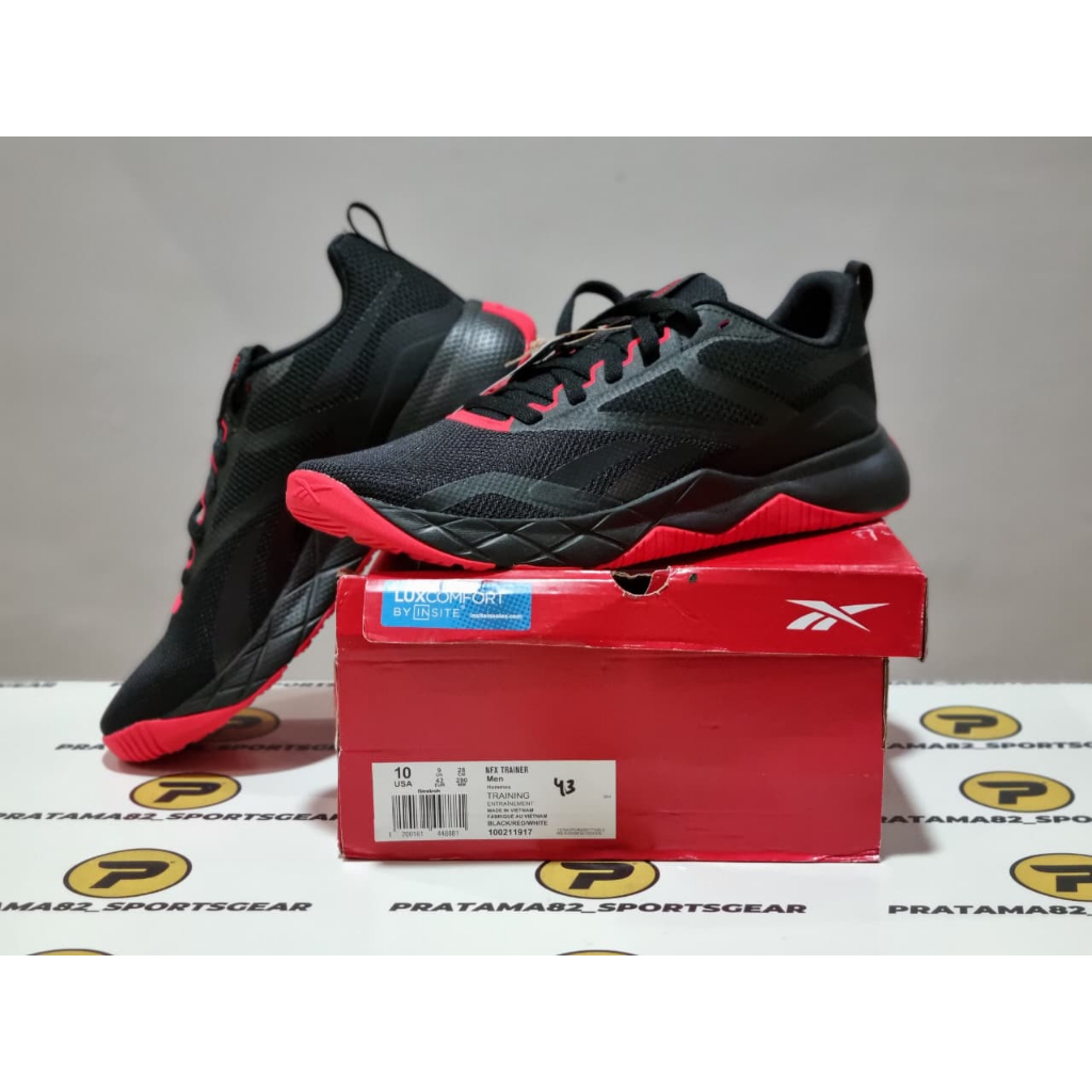 SIZE 43 ( 28 CM ) ORIGINAL ASLI REEBOK NANOFLEX NFX TRAINER TRAINING GYM FITNESS SHOES SEPATU OLAHRA