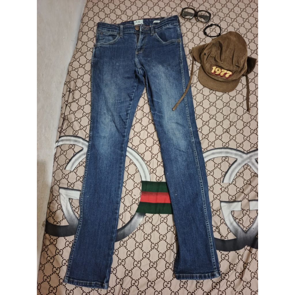 by request jeans wrangler 3pc size 30 danb31 slimfit plus bonus tambahan brand original