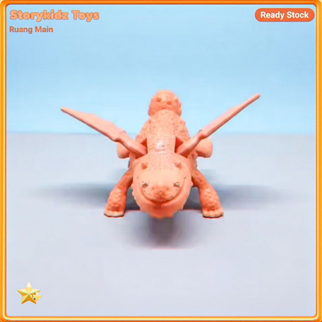 Figure Naga Gronckle Meatlug HTTYD How To Train Your Dragon - Mainan McD Happy Meal Action Figure