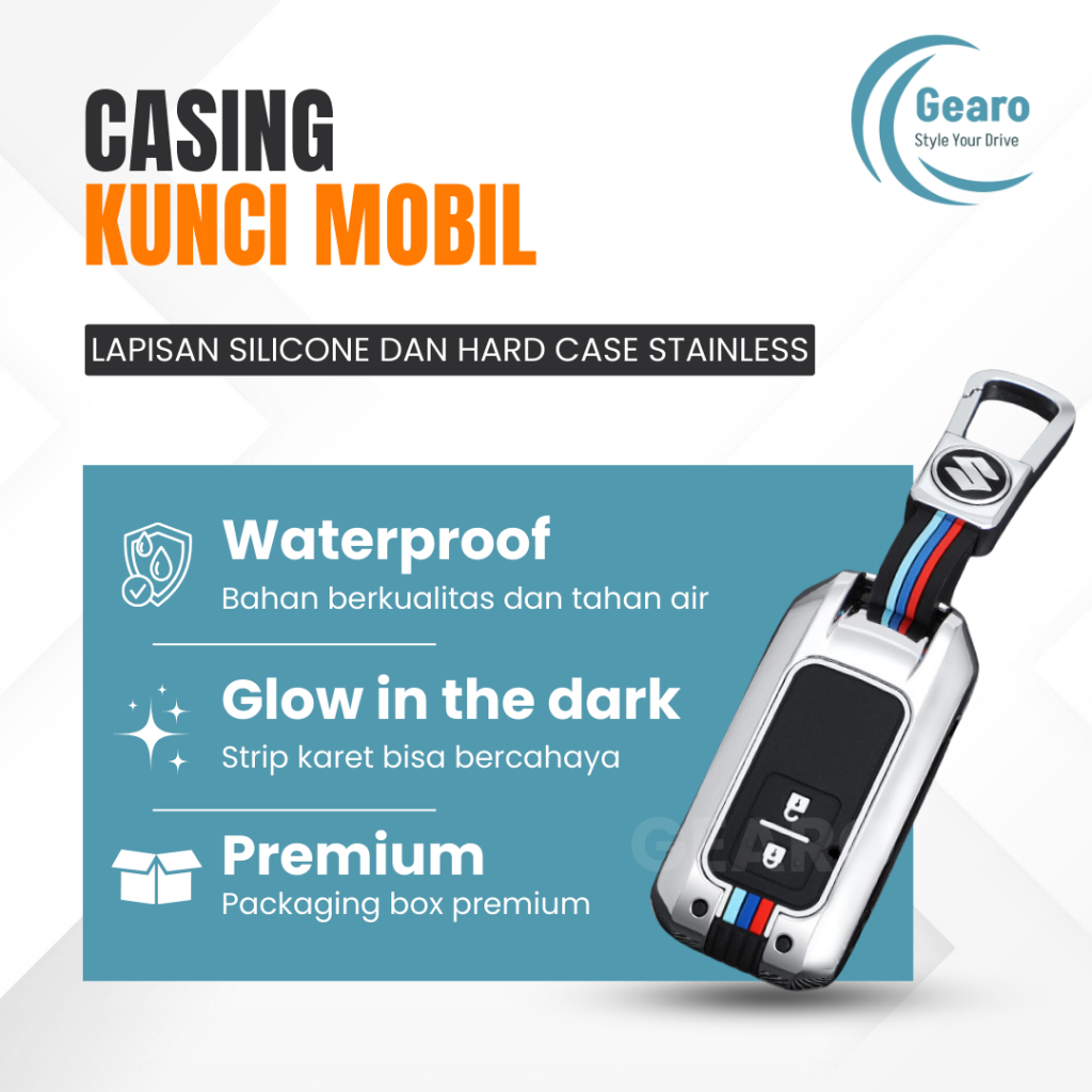 Cover Kunci Suzuki Fronx / Ertiga / XL7 / Baleno Hatchback / Sarung Kunci Mobil Suzuki