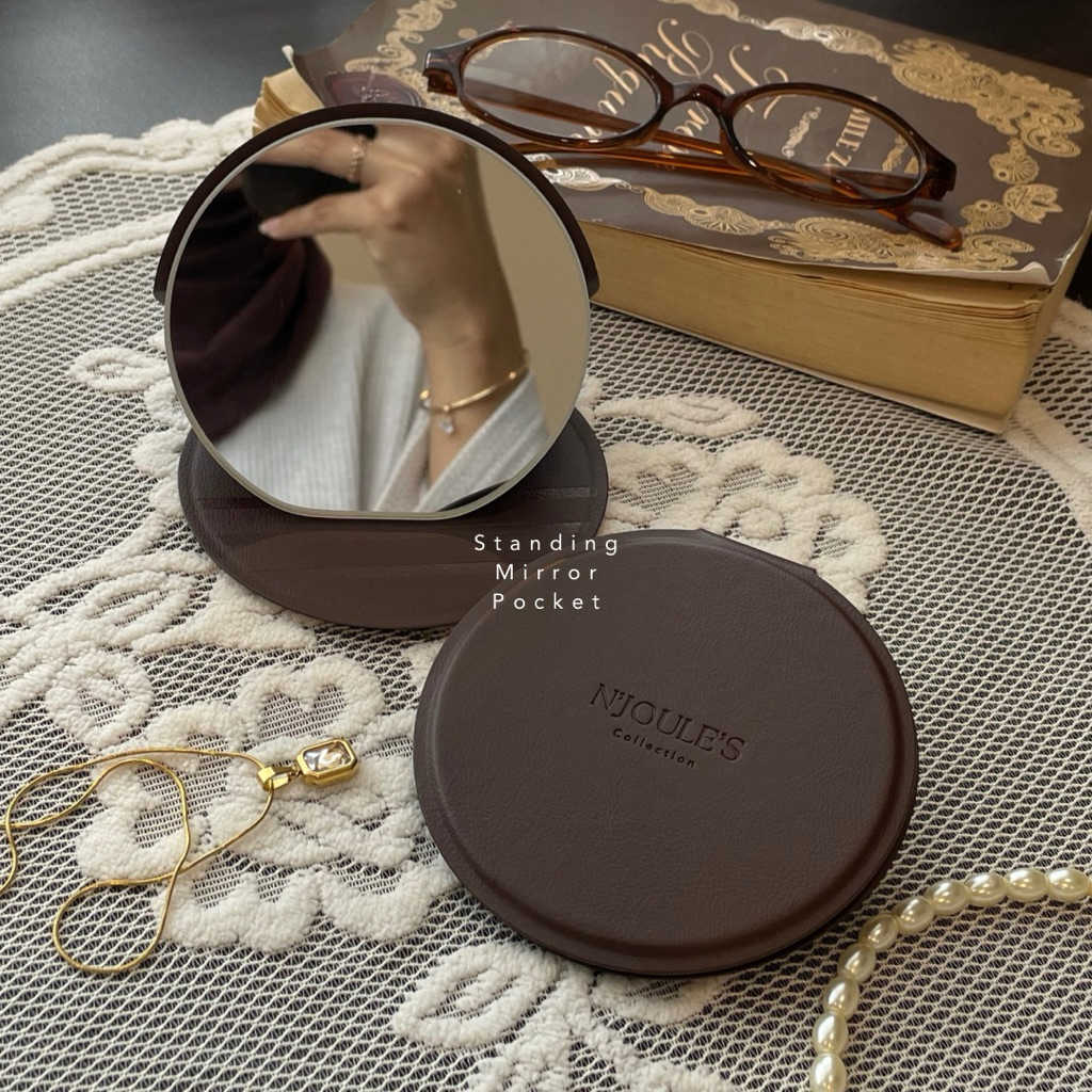 Standing Pocket Mirror - FREE GIFT - Mirror pocket - Cermin saku - Cermin kecil - Cermin lipat - Cer
