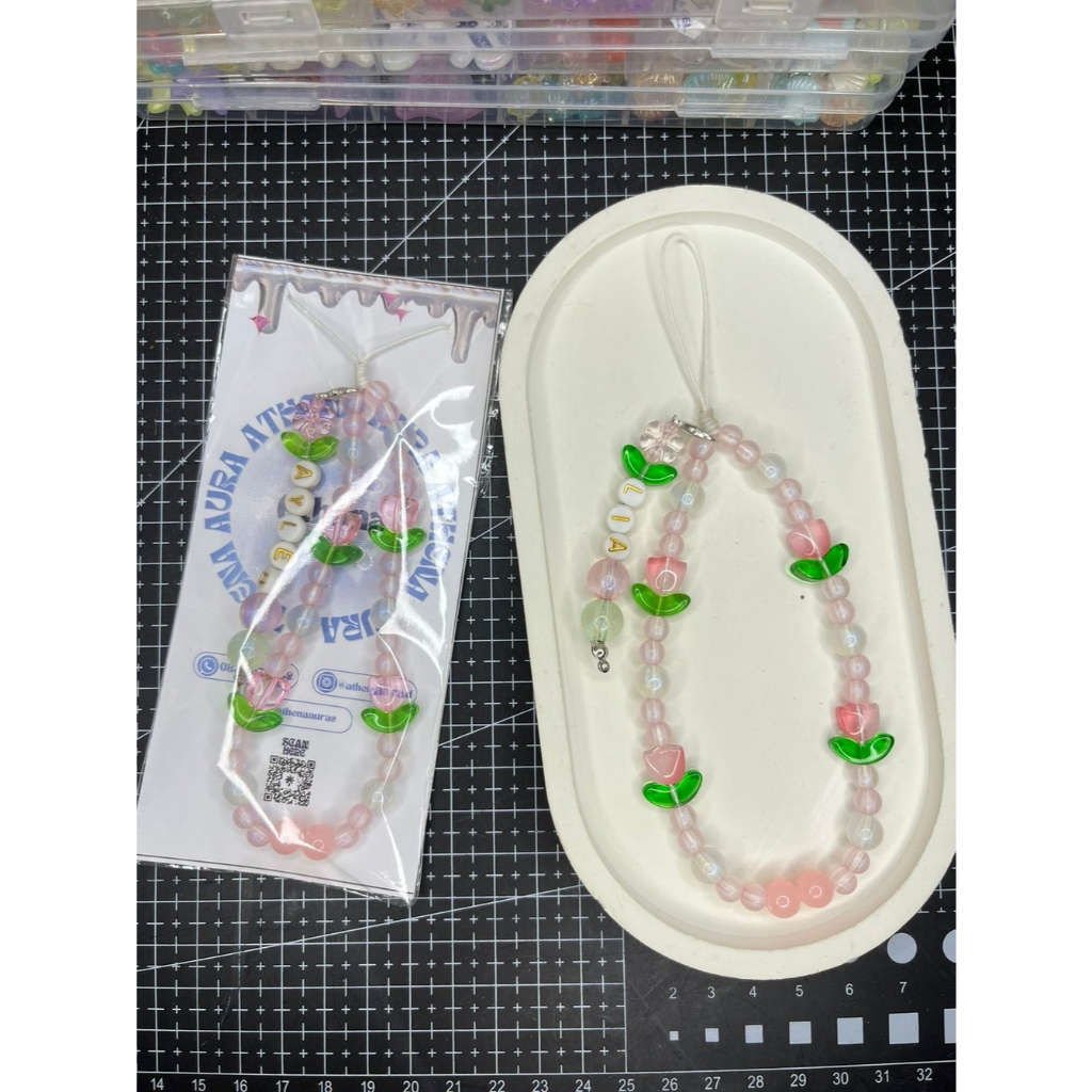 [ Athena Aura ] Strrapphone Flouria | Strap Masker Daisy Gantungan Hp Bunga Panjang Simple Korean St