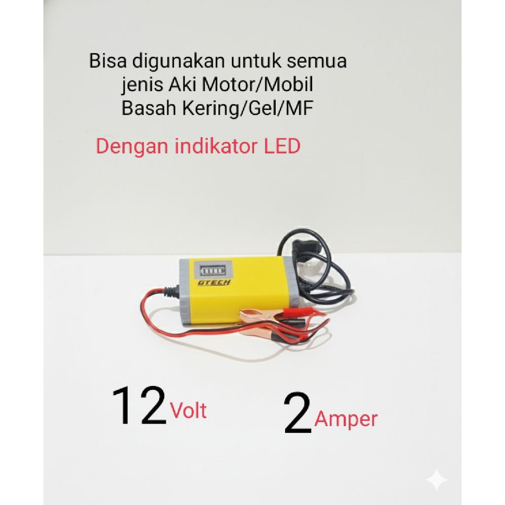 Charger Aki Portable 12V/2A GTech - Mobil | Motor Car