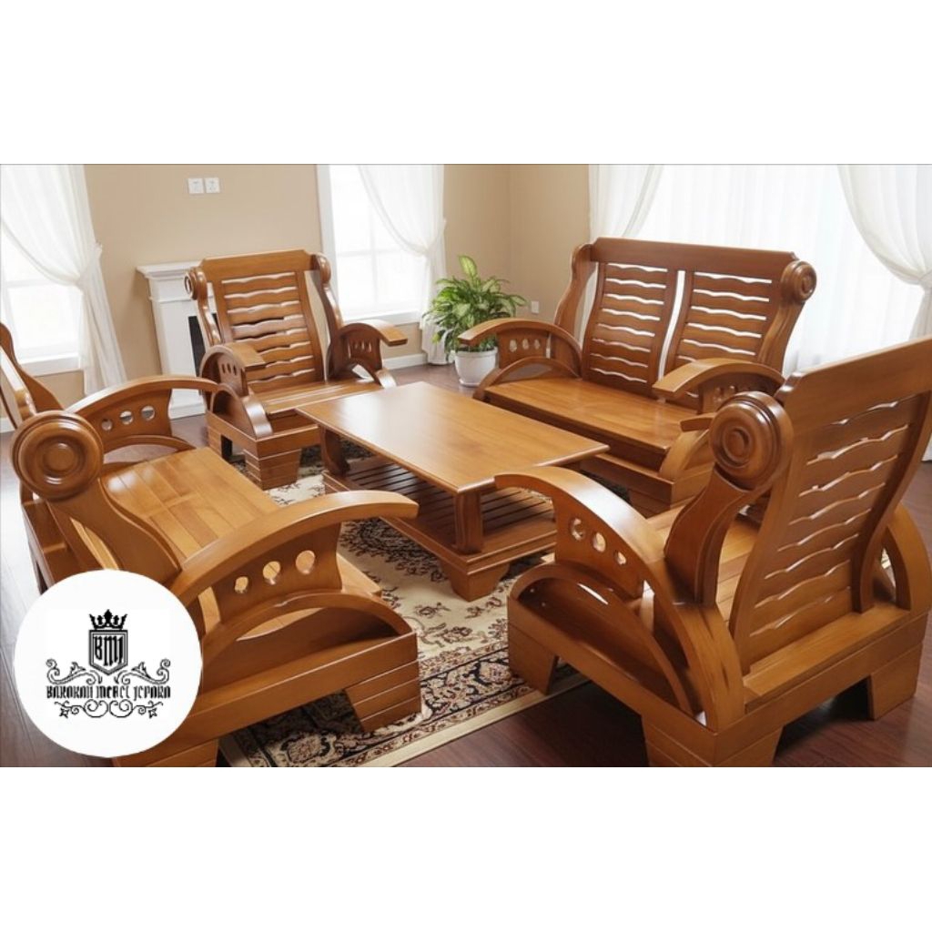 kursi tamu jati semut gajah 3211 rangka jumbo kokoh awet