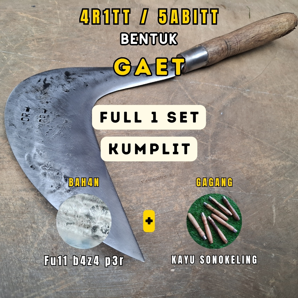 Sabit/Arit Super Premium Modelan Cikajangan Gagang Kayu Sonokeling Bagus Dan Murah Sulaiman Offcial