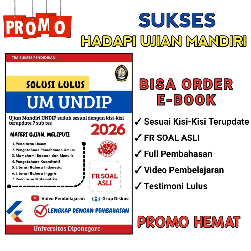 BUKU UM UNDIP 2026 | UJIAN MANDIRI