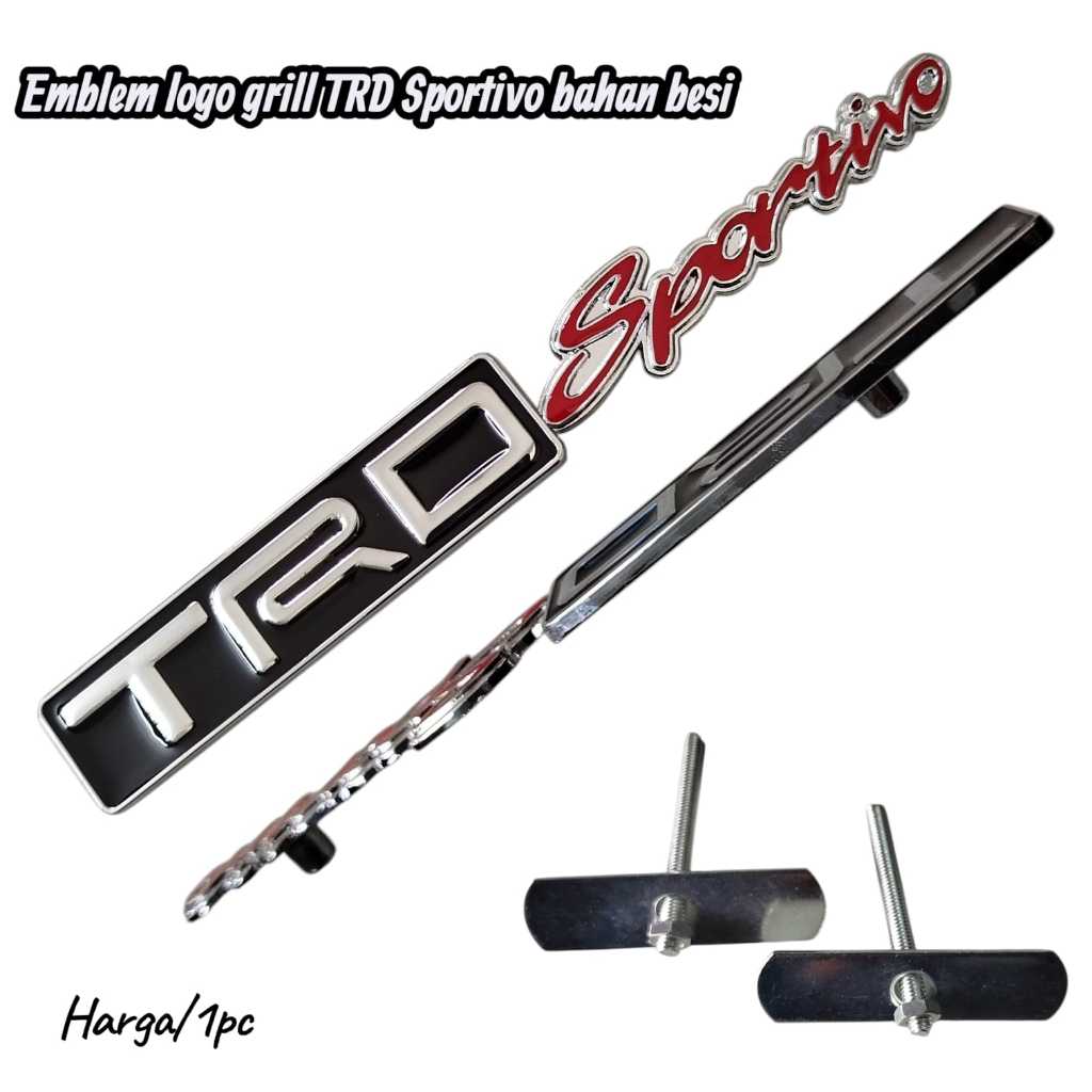 Emblem TRD sportivo besi untuk di grill / Emblem TRD sportivo grill + bracket