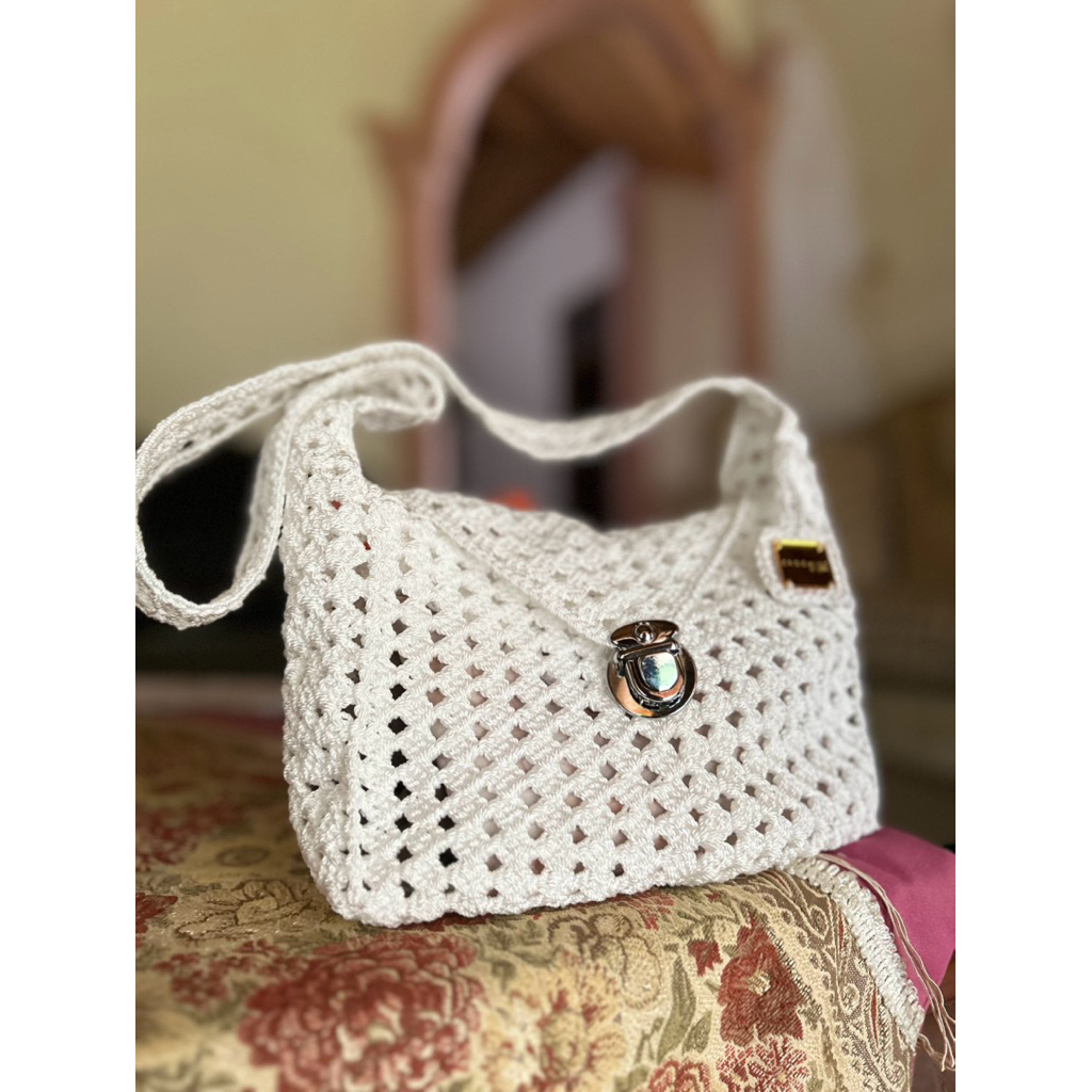 Net bag rajut | Tas rajut jaring | tas rajut bahu