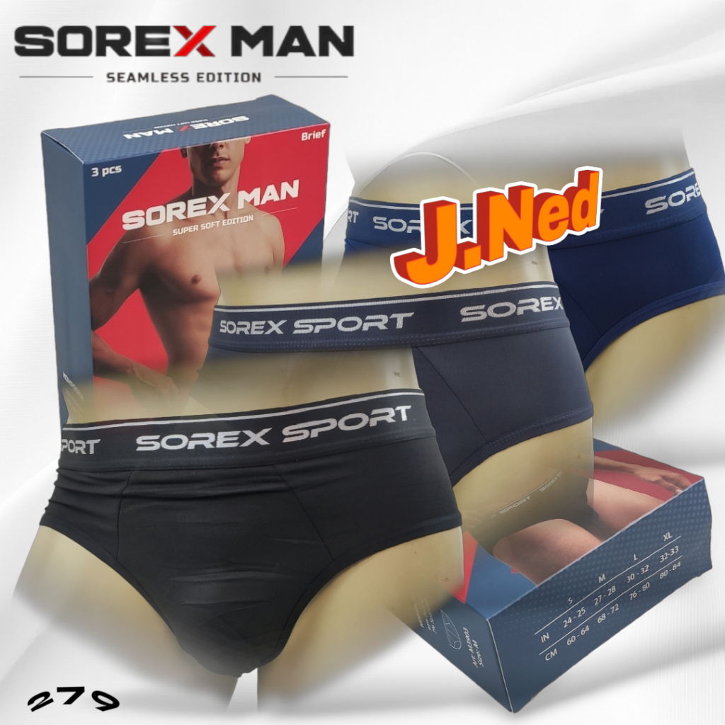 J279 Sorex Man Celana Dalam Pria Dewasa, Celana Dalam Pria Sorex Size S M L XL XXL