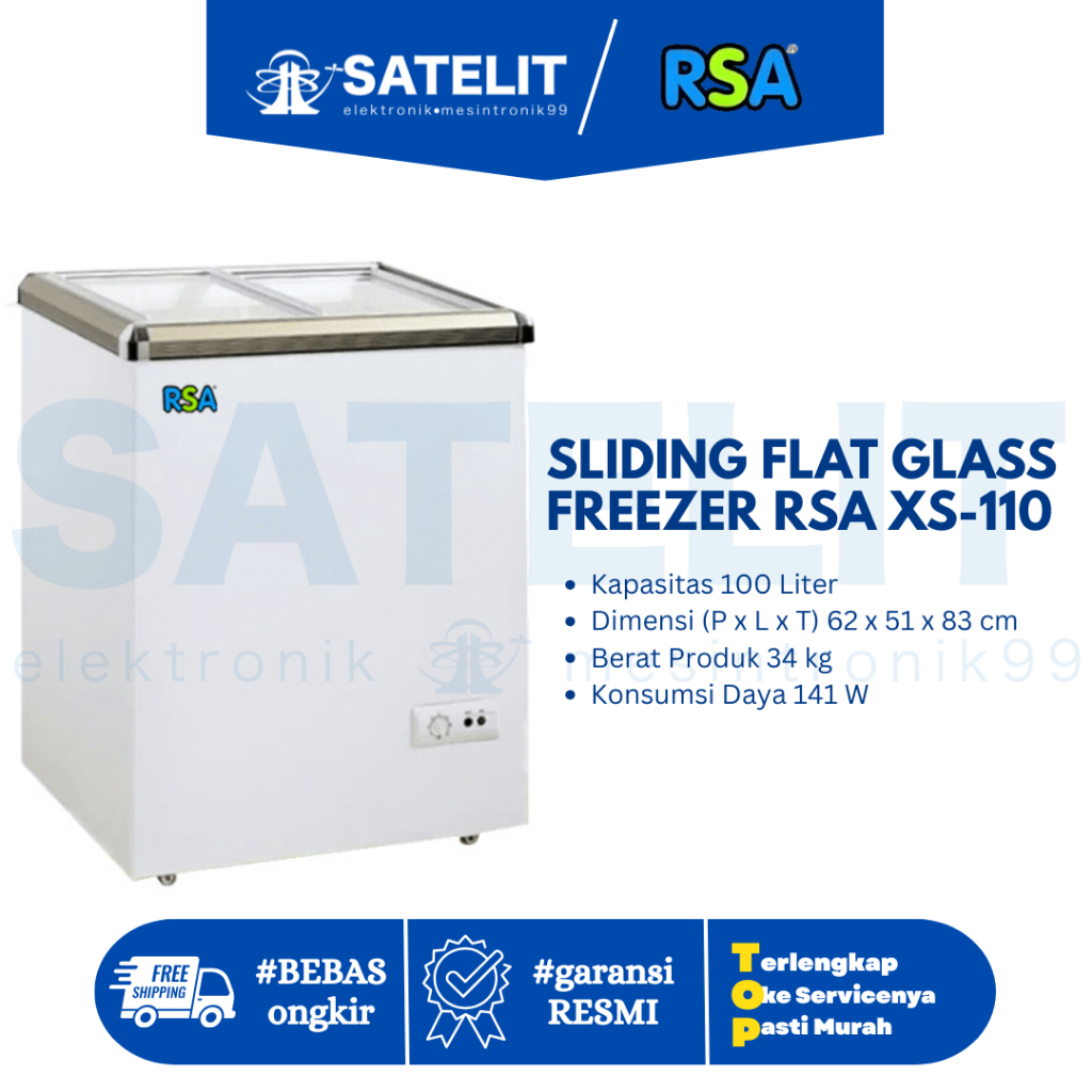 FREEZER BOX SLIDING / CHEST FREEZER / FREEZER SLIDING RSA XS 110