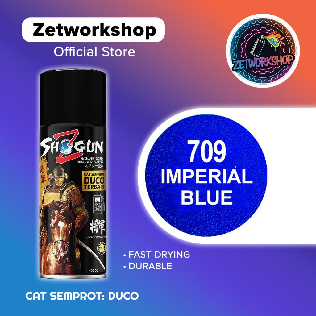 Shogun Z Cat Semprot Aerosol Duco Pilok Pilox Warna Candy Imperial Blue 709 / Warna Candy Biru Keung