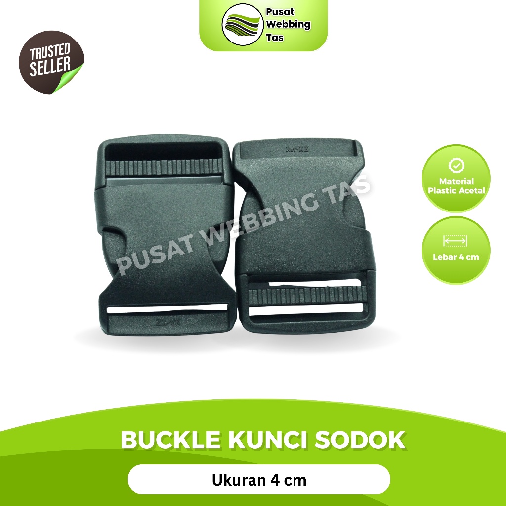 Kunci Sodok Tas 4 cm | Buckle Slot Tas Bahan Acetal Premium