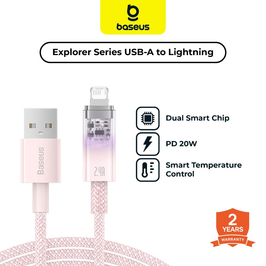 Baseus Kabel Data Explorer Series Fast Charging Cable with Smart Temperature Control USB to Lightnin