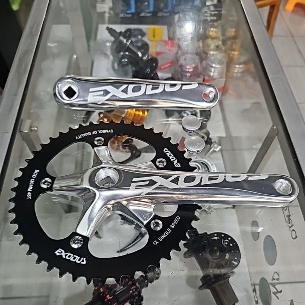 Crank Exodus Single Speed 48T Chrome Bcd 130 Fixie Mtb Minion