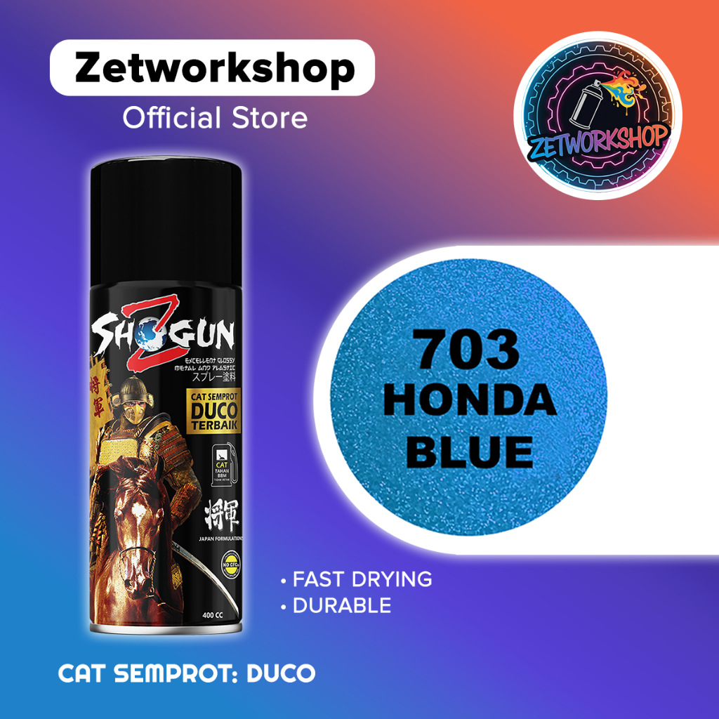 Cat Semprot Pilok Pilox Shogun Z Candy Honda Blue 703 Shogun Z Duco - Pylok Honda Biru Gloss