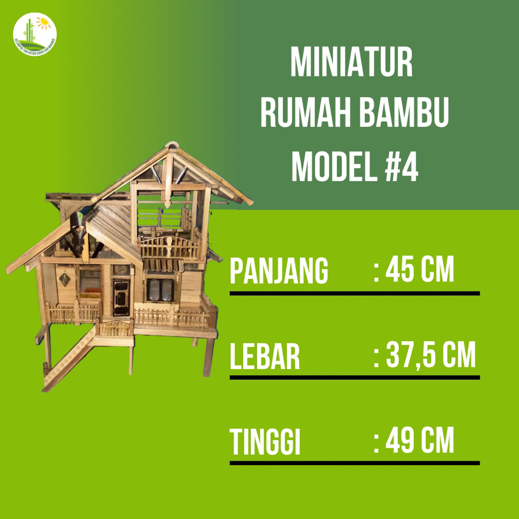 Miniatur rumah bambu 4 / miniatur rumah / miniatur bambu
