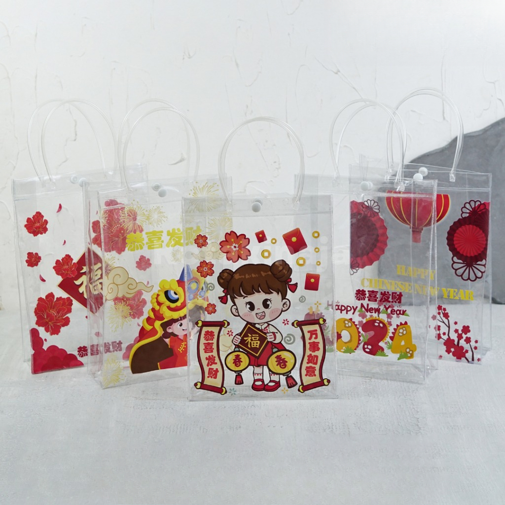 Tas Mika Imlek / Goodiebag Mika Imlek / Souvenir Imlek / Tas Hampers Imlek / Tas Mika PVC Imlek I AC