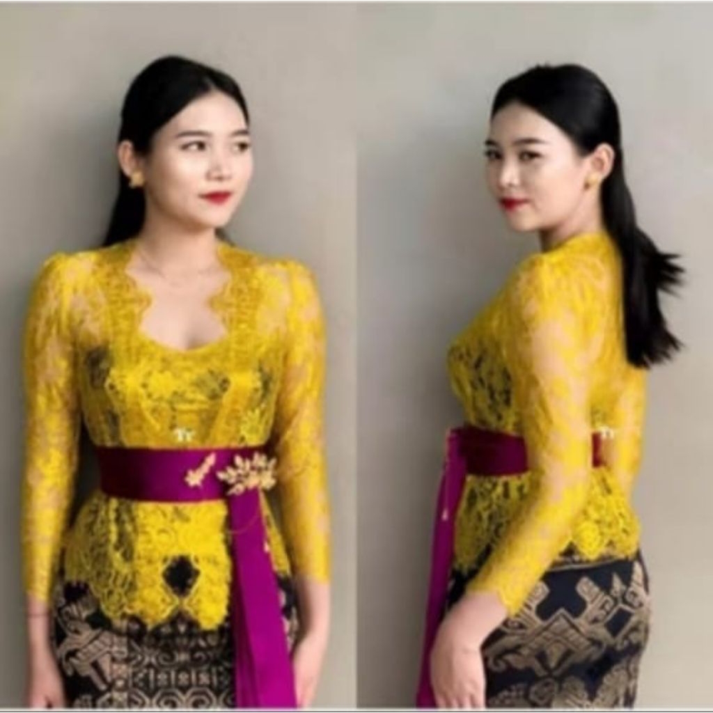 kebaya Bali brokat santili metalik terlaris jahitan rapi