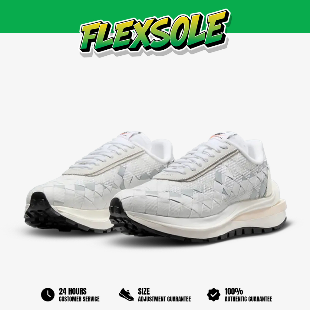 Nike Sacai Vaporwaffle Woven White Jean Paul Gaultier Authentic