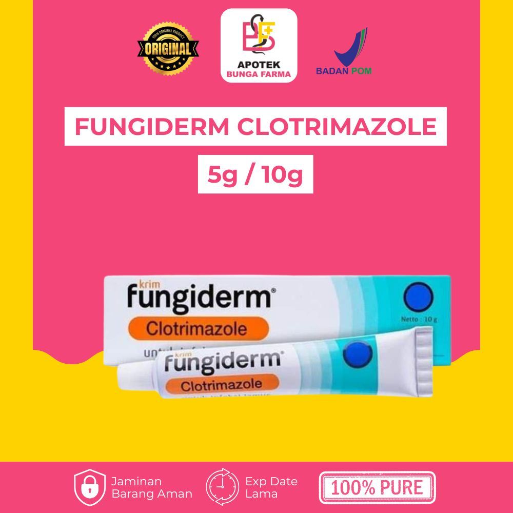 FUNGIDERM CLOTRIMAZOLE 5g /  10g - antijamur