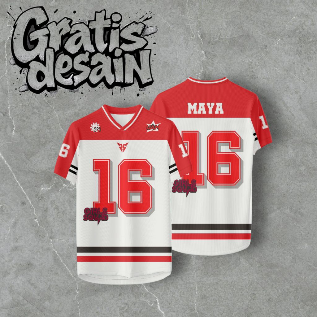BAJU Kaos Jersey Sultan Squad GIRL SEASON 2 bisa request nama&nomer gratis