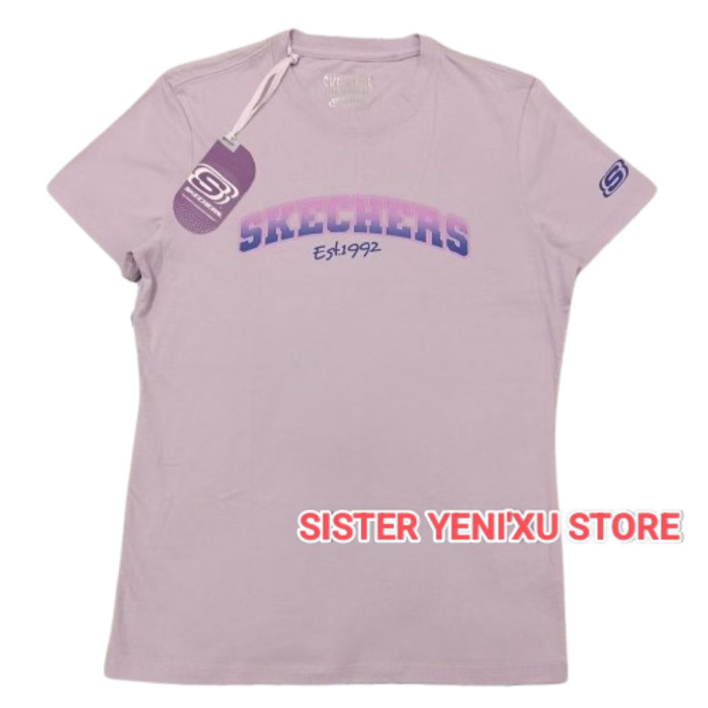 Kaos Skechers Women T-Shirt Wanita PURPLE (Size M ONLY) ORIGINAL STORE 100%