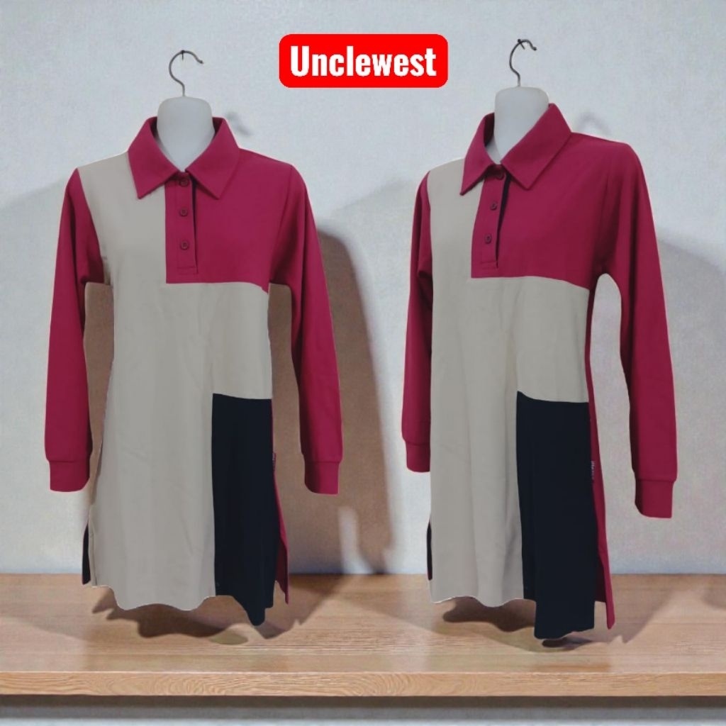 unclewest tunik model variasi bahan katun lacos