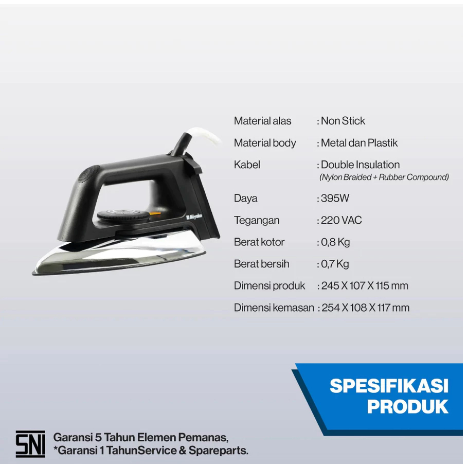 Setrika Miyako EI-2000 B | setrika baju | setrika pakaian