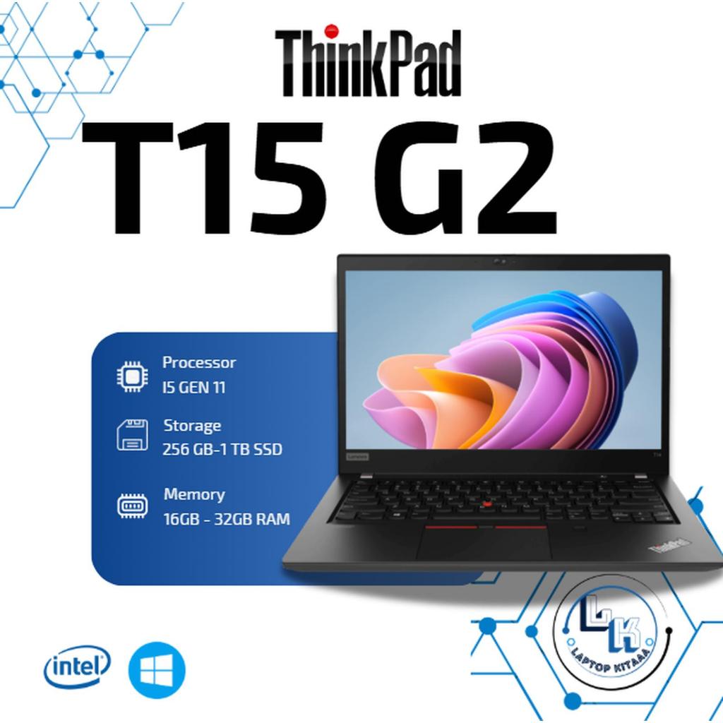 Laptop Lenovo Thinkpad T15 G2 i5 gen 11 RAM 16GB-32GB SSD 256GB-1TB Windows Ori Siap Pakai