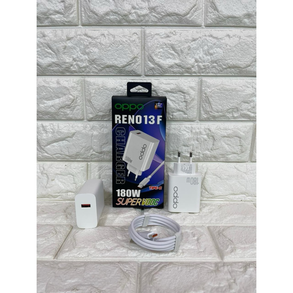 Charger Ori Oppo Reno 13F 180W Fast Charging Vooc Casan isi daya cepat V8 Micro Type C