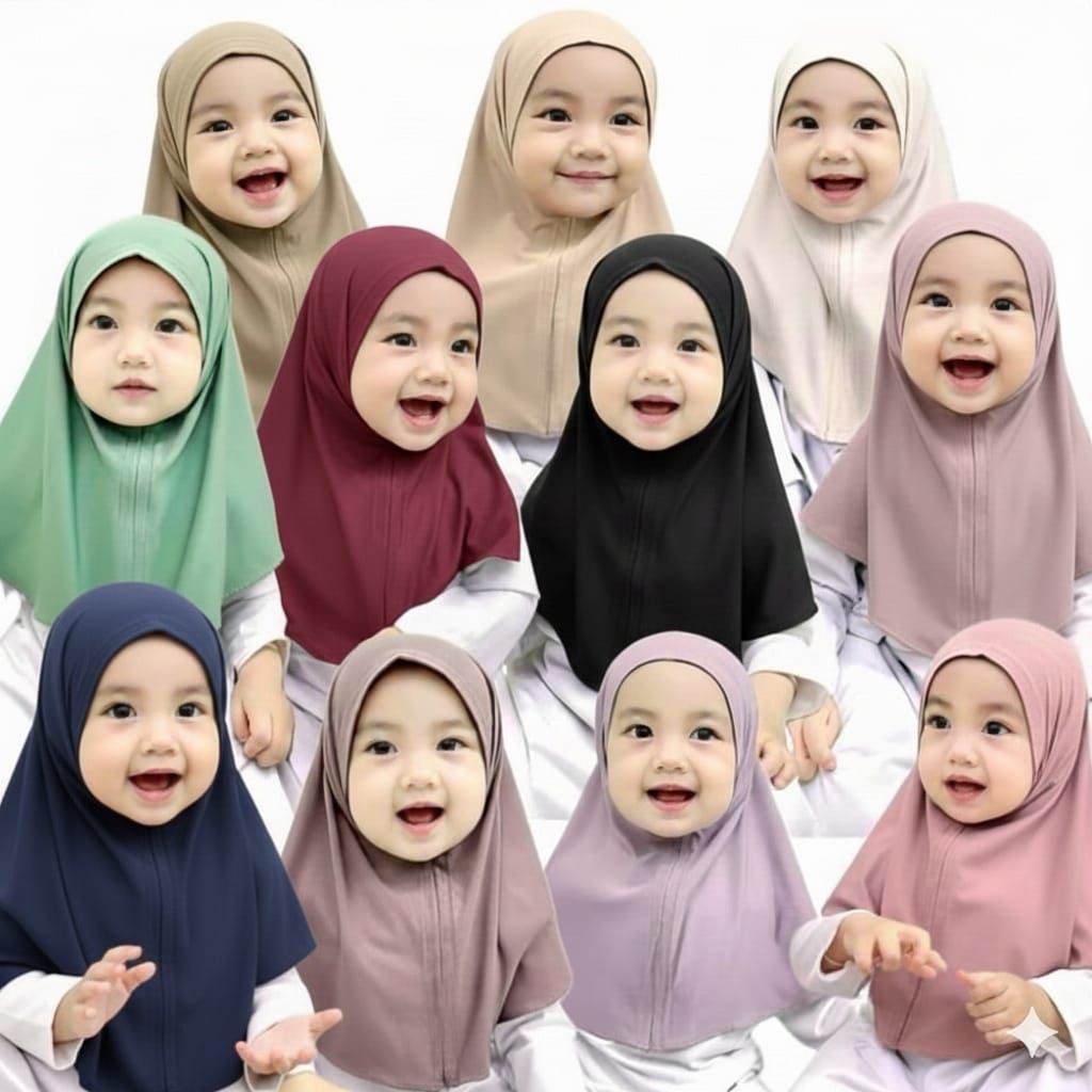 hijab anak bayi 1 tahun lebih