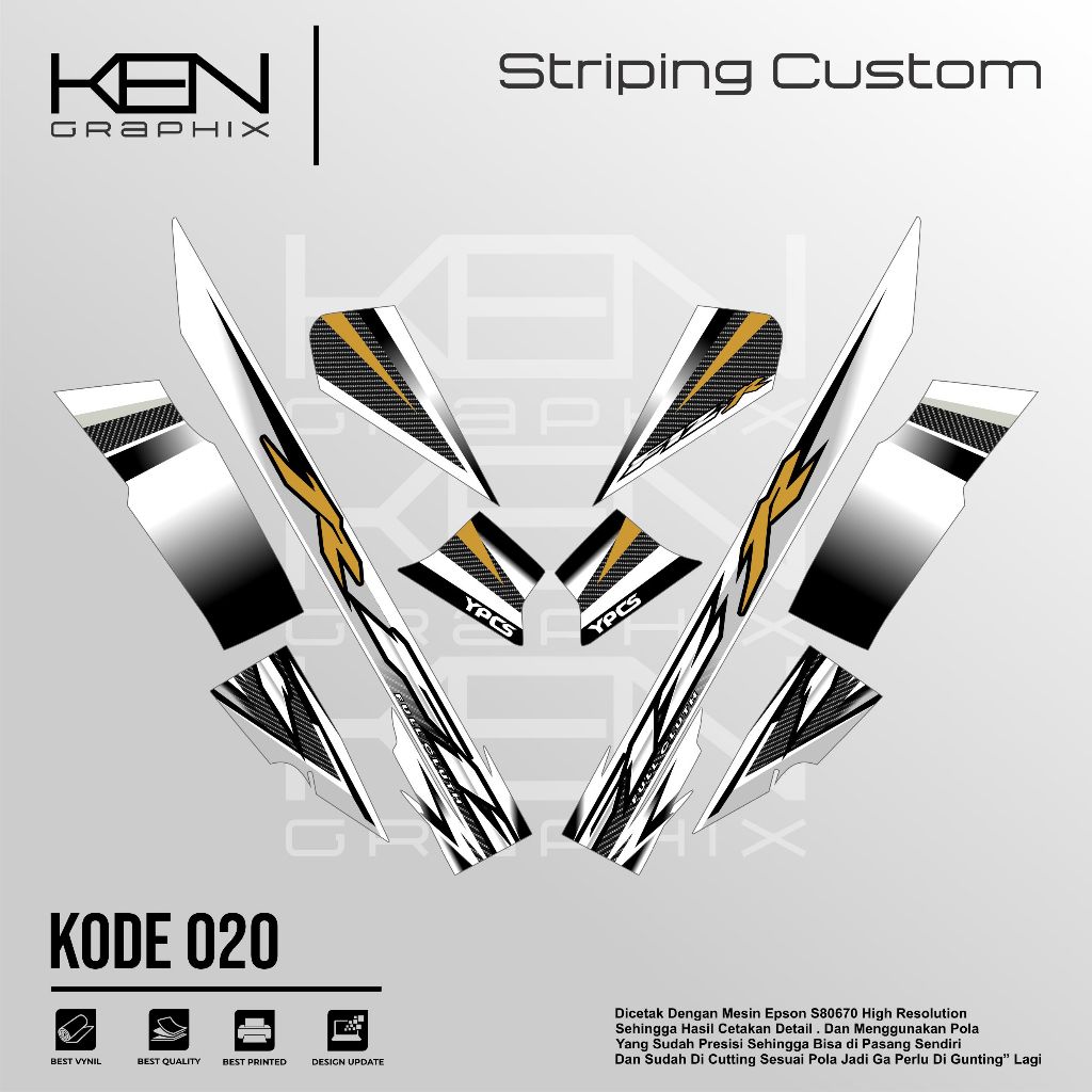 STICKER MOTOR YAMAHA FIZ R/DECAL FIZ R /DECAL VARIASI FIZ/KODE 020