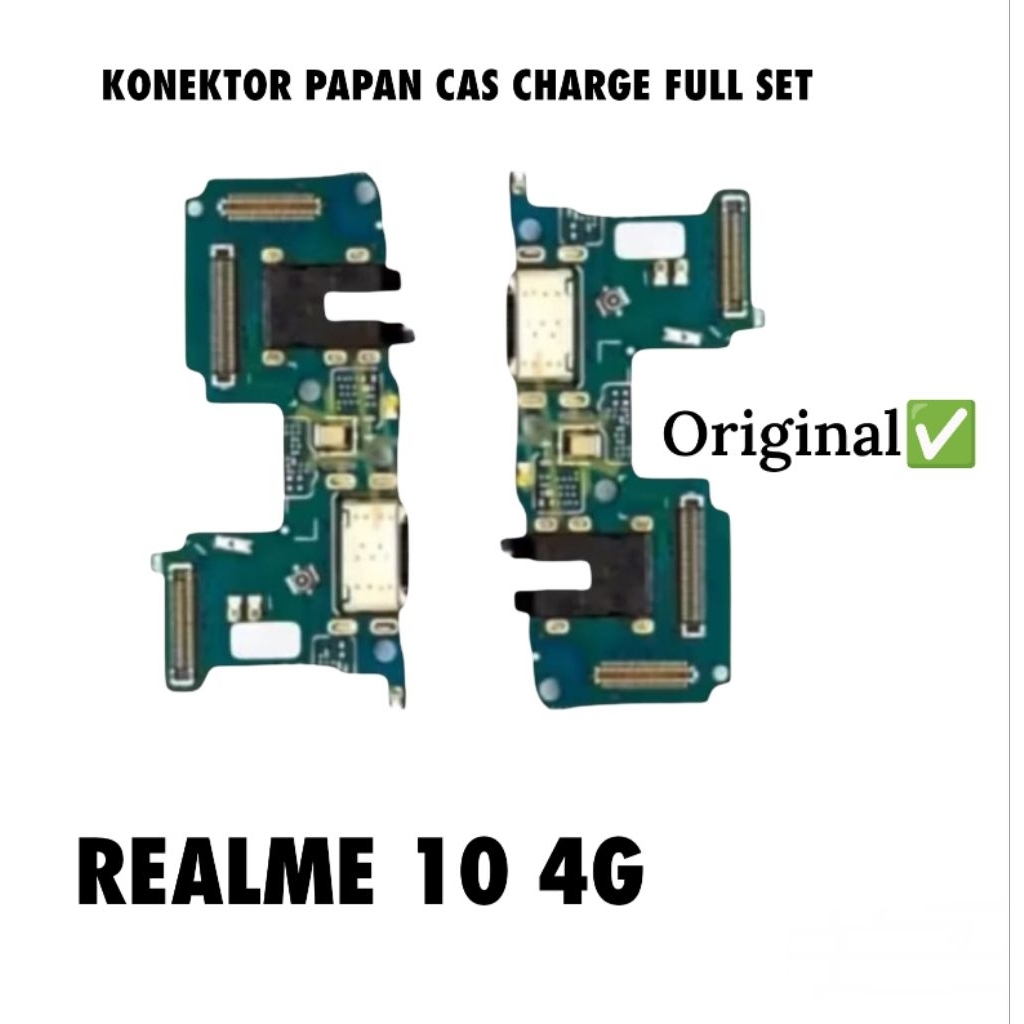 Konektor Papan Cas Charger Full Set HP Realme 10 4G Original Dock Charging Port PCB Board Fleksibel 