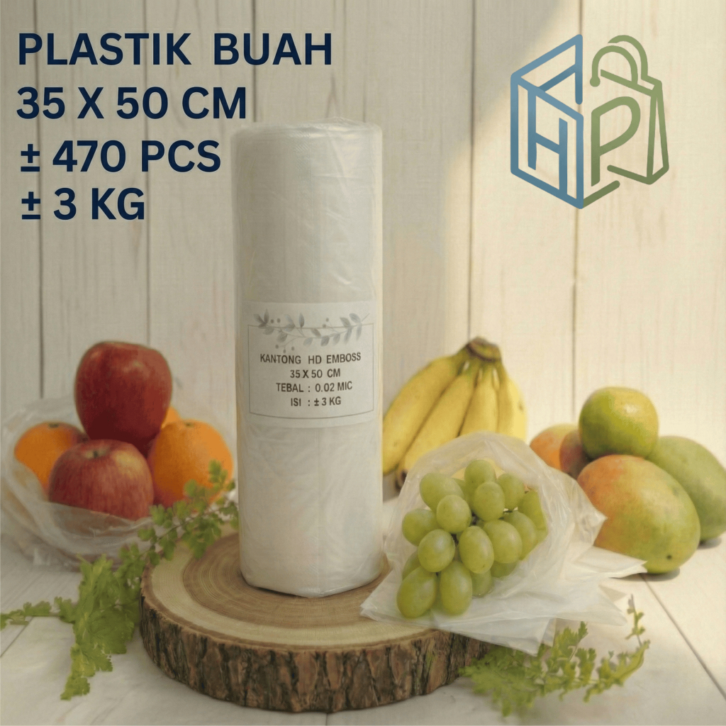Haku Plastik Buah, Sayur, Fotocopi /Plastik HD Roll 35x50 cm ± 470 Pcs 3 KG TEBAL KUAT TIDAK LENGKET