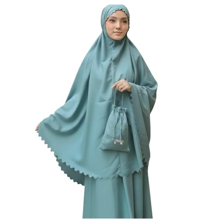 Mukena anak tanggung 2 in 1 Mukena anak tanggung katun polos Mukena anak tanggung traveling