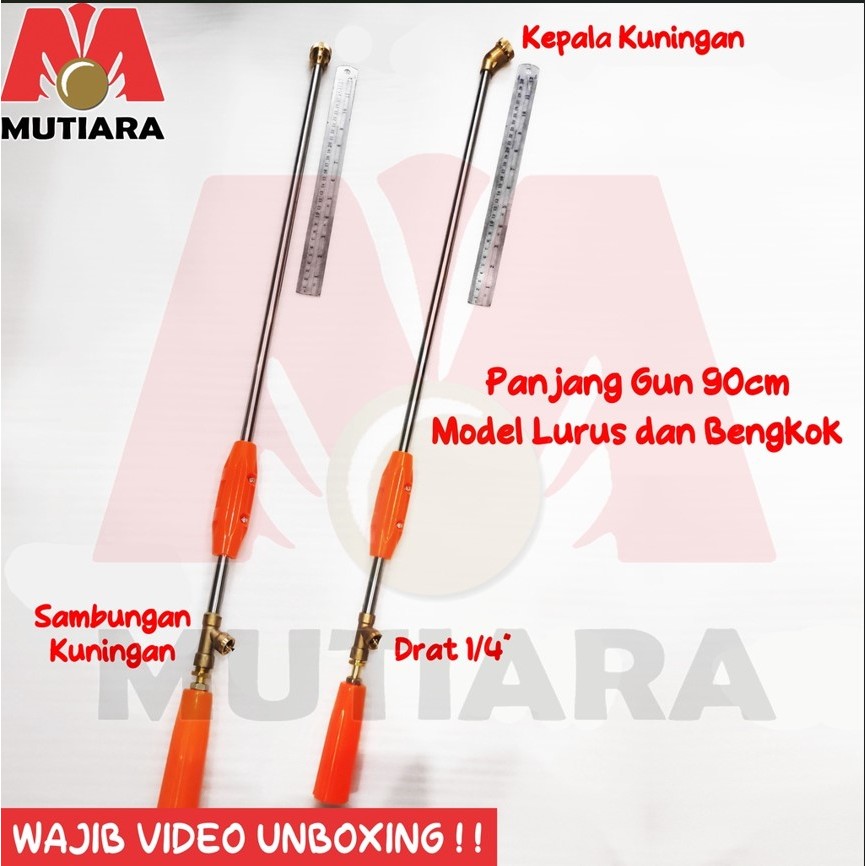 (PAKING PIPA) Stik Spray Gun Sprayer 90 cm kuningan Lurus Straight Bengkok Bend Bahan Tebal