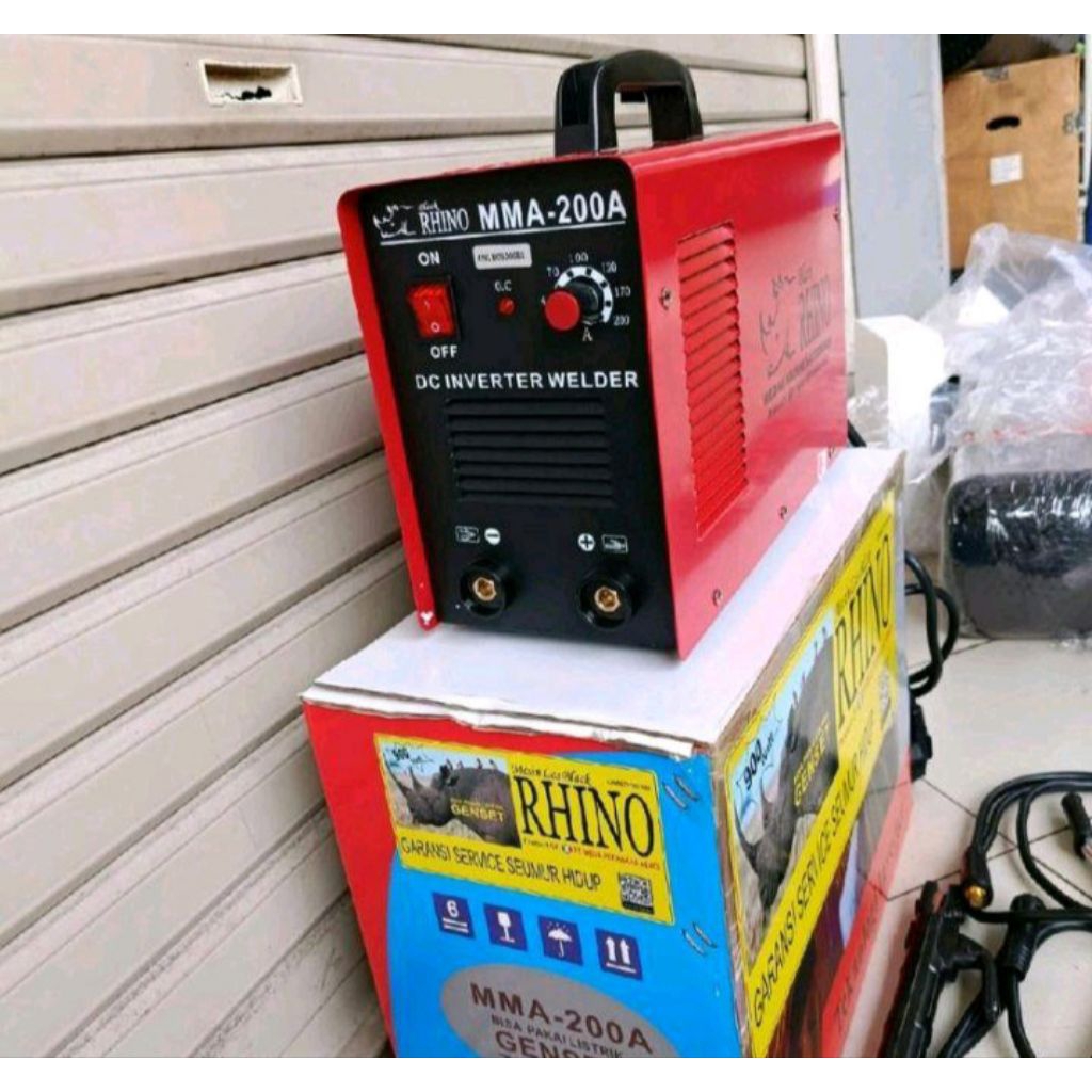 RHINO Mesin Las MMA-200A DC Inverter Welder