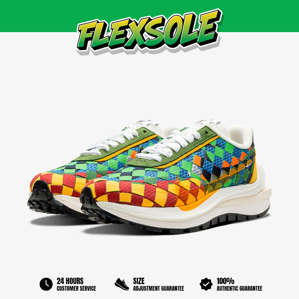 Nike Sacai Vaporwaffle Green Gusto Multi Jean Paul Gaultier Authentic