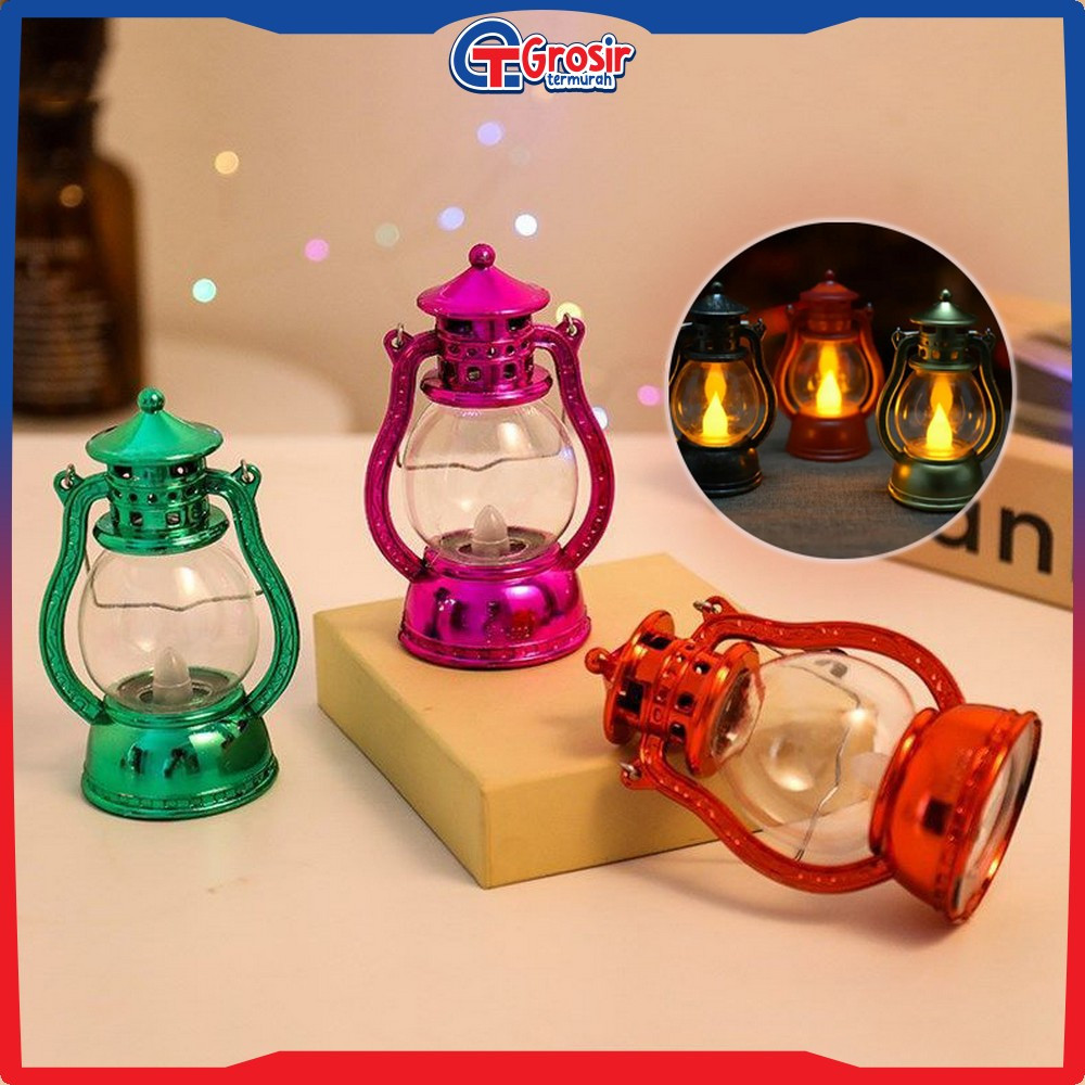 Lampu Lentera LED Dekorasi Ramadhan Minimalis / Lampu Meja Lentera Lilin Halloween Natal Elektrik / 
