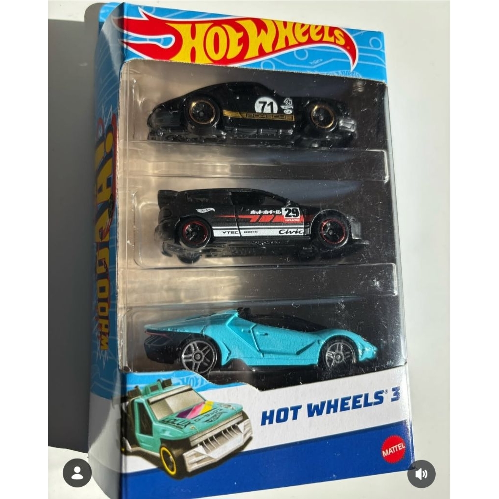Hot wheels 3 pack civic dan porsche