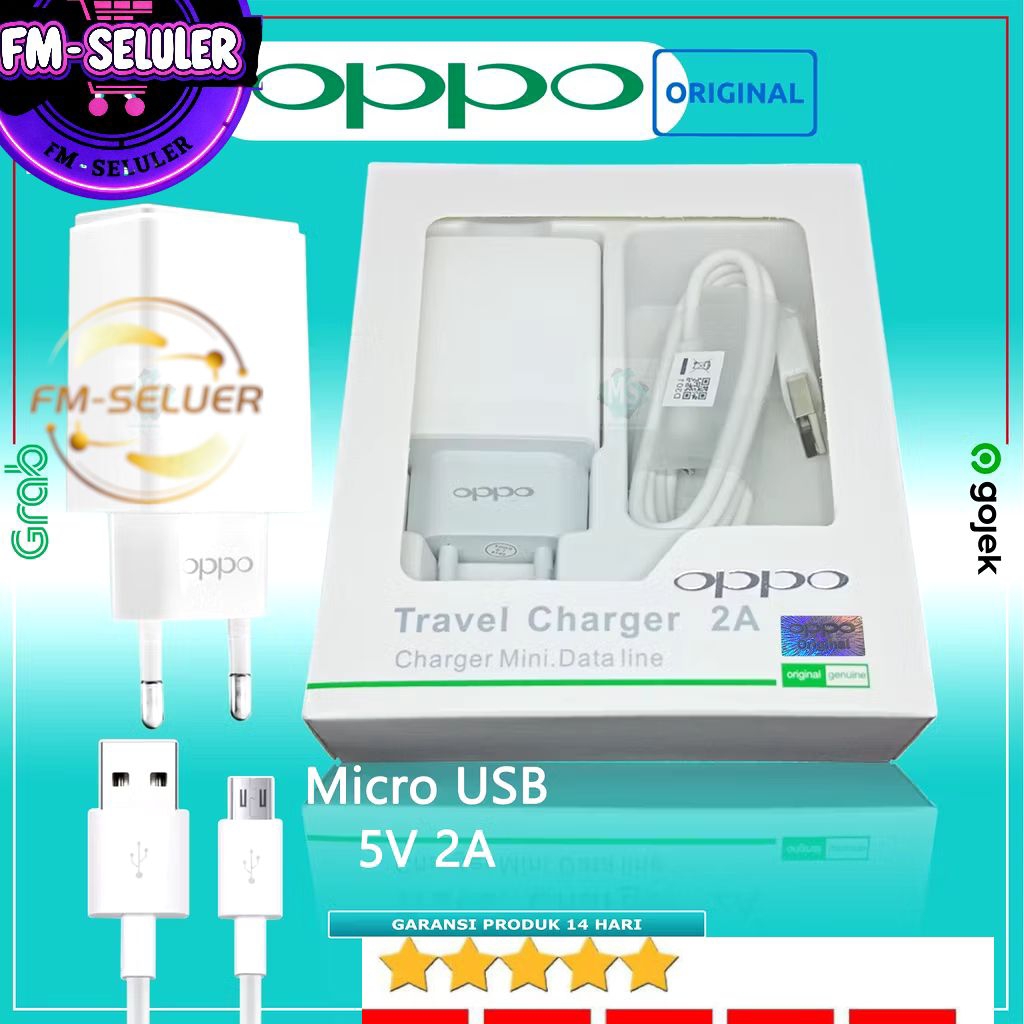 CHARGER CASAN MICRO USB OPPO F3 / F5 / F7 MICRO USB V5 2A