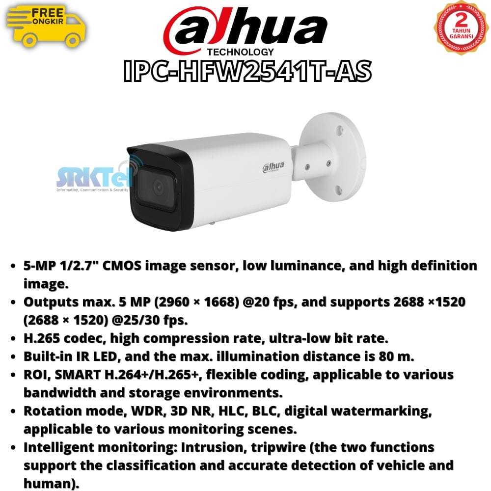 Dahua IPC-HFW2541T-AS Kamera IP Camera 5MP Outdoor Bullet