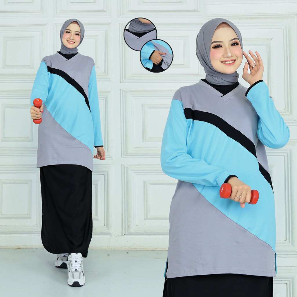 Setelan Baju Tunik Rocella Wanita // Setelan Baju Tunik Dan Rok Wanita Terbaru