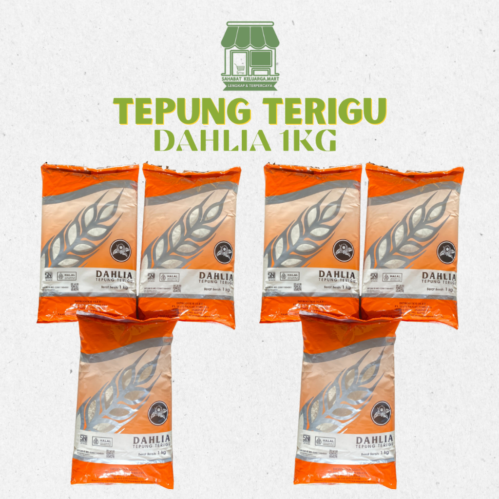 DAHLIA | Tepung Terigu | Tepung Terigu Dahlia Serbaguna 1kg